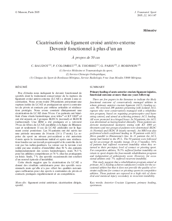 découvrez notre formation spécialisée sur la cicatrisation du ligament croisé pour optimiser la récupération et la rééducation post-opératoire.