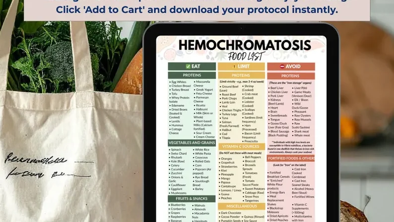 découvrez un régime adapté pour l'excès de fer, avec des conseils nutritionnels pour gérer l'hémochromatose et maintenir un équilibre sain.
